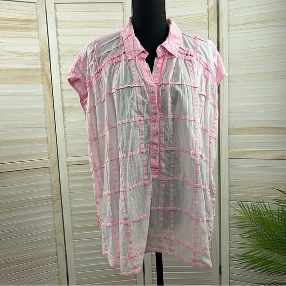 Anthropologie Pilcro Serena Surf Top Blouse XL - Picture 2 of 14